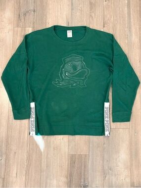 PINK Victoria's Secret University of Oregon  Forest Green Crewneck Sweatshirt